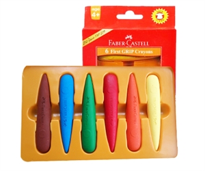 Faber Castell First Grip Crayons 6 Shades